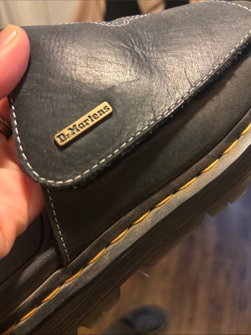 Dr. Martens Black Floral Cutout Slide Sandals - Picture 4 of 6